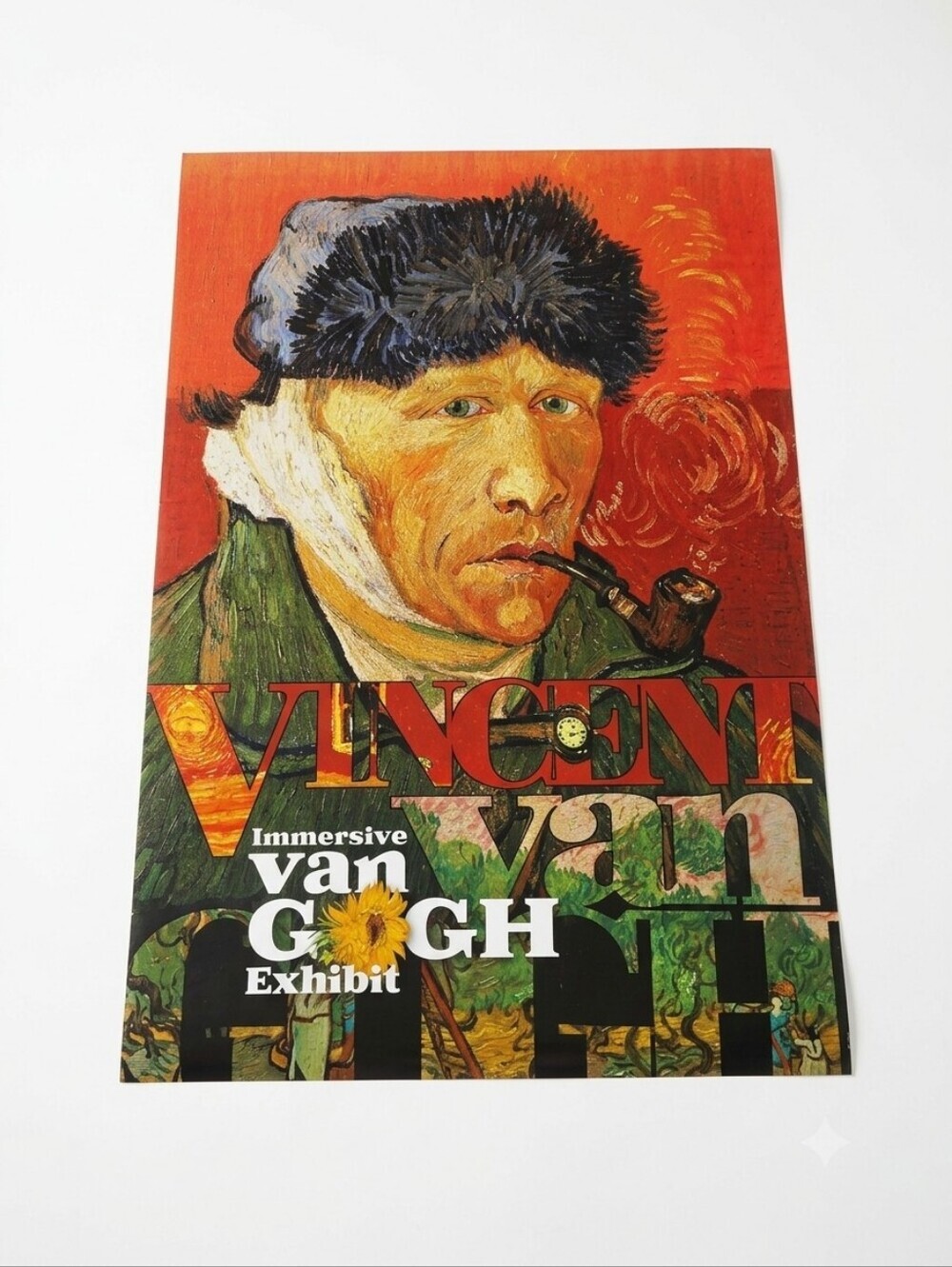 Vincent van Gogh Red Art Poster - Immersive Exhibit